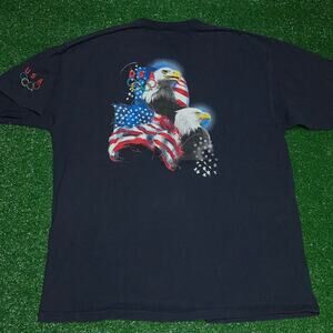 Vintage USA Olympics Eagle t shirt Navy blue size XL